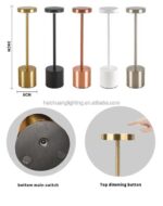 Atmosferik Lüks Dekoratif Şarjlı Masa Lambası