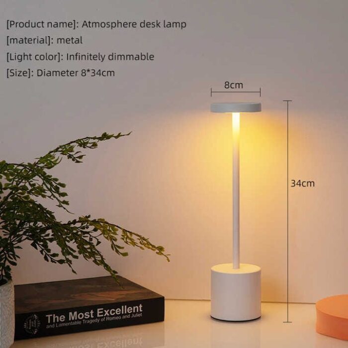 Atmosferik Lüks Dekoratif Şarjlı Masa Lambası