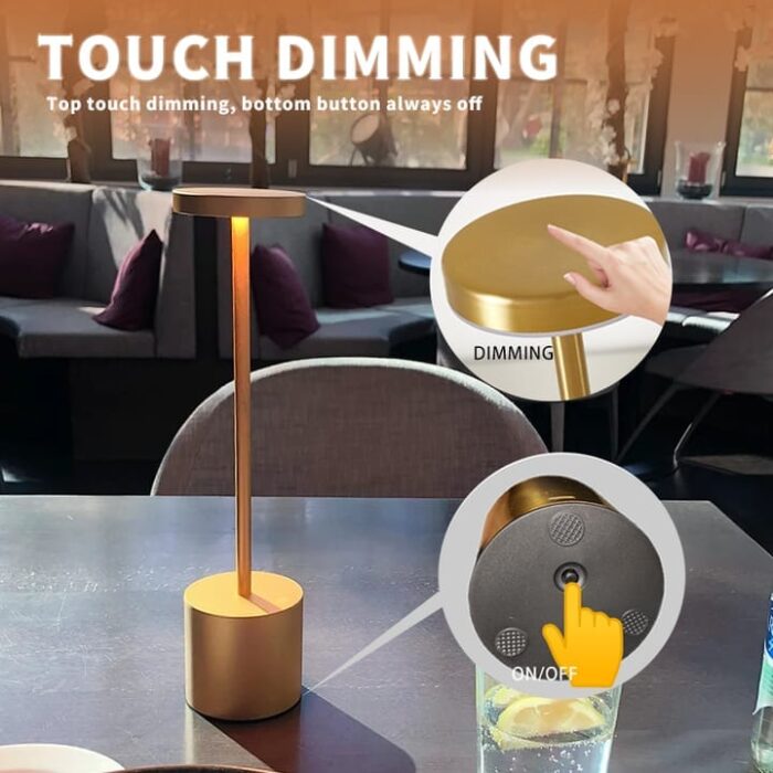 Atmosferik Lüks Dekoratif Şarjlı Masa Lambası