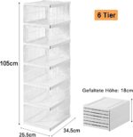 6 Katlı Şeffaf Katlanır Ayakkabılık Dolap - Görsel 8