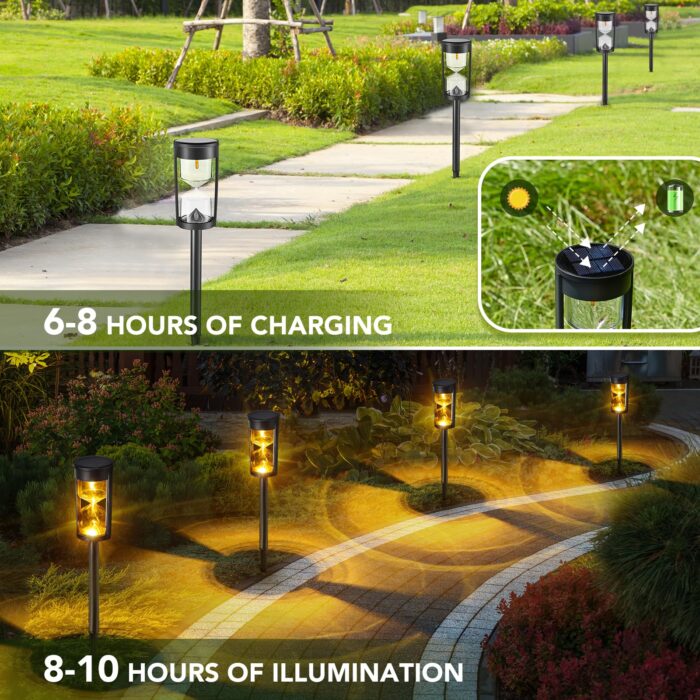 Güneş Enerjili Kum Saati Bahçe Lambası - 15LM IP65 - Görsel 4