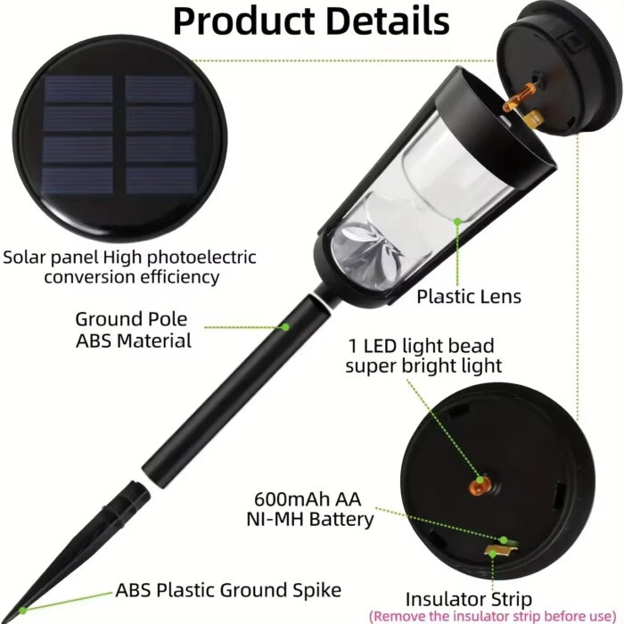 Güneş Enerjili Kum Saati Bahçe Lambası - 15LM IP65 - Görsel 3