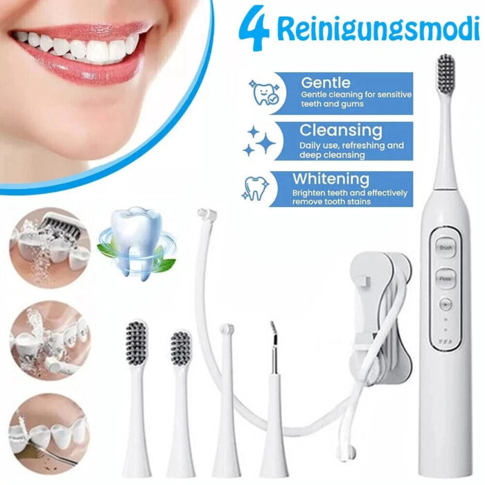 3IN1 Ultrasonik Elektrikli Diş Fırçası Ağız Duşu ve Diş Temizleyici Seti