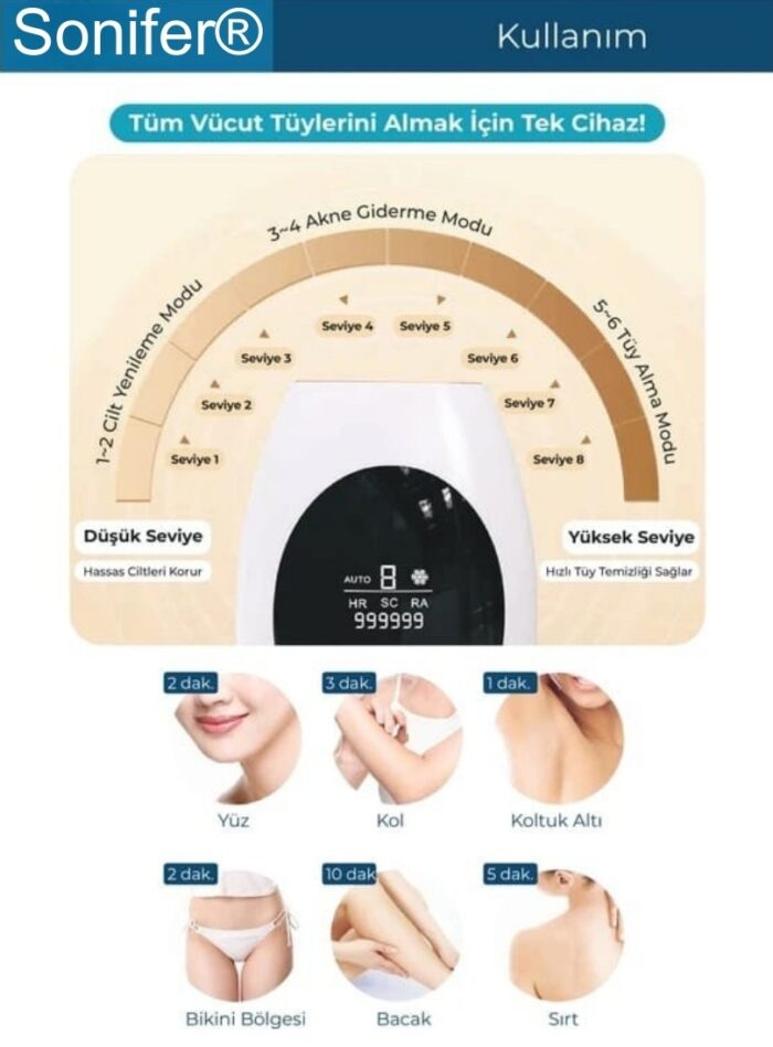 SONİFER SF-9708 IPL Buz Lazer Epilasyon