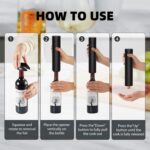 5’i 1 Arada Elektrikli Şarap Şişesi Açacağı Seti