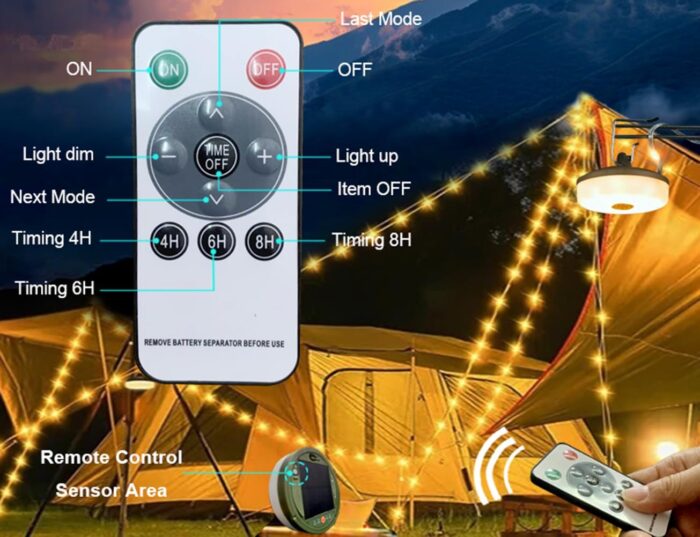 Solar Kamp Işık Zinciri