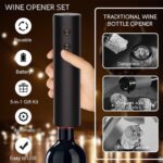 5’i 1 Arada Elektrikli Şarap Şişesi Açacağı Seti