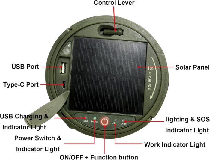 Solar Kamp Işık Zinciri