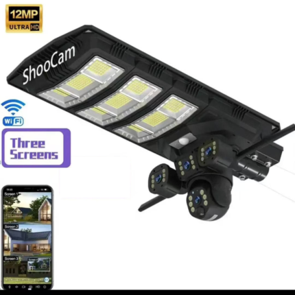 Hepsi Bir Arada Güneş Enerjili LED Lamba – 4G Kameralı, Su Geçirmez Akıllı Sokak Lambası (Koridor, Yol, Bahçe için)