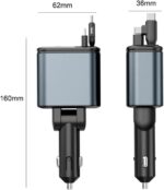 240W araç şarj cihazı – PD30W, Type-C & Lightning, RGB Ortam Işıklı - Görsel 6