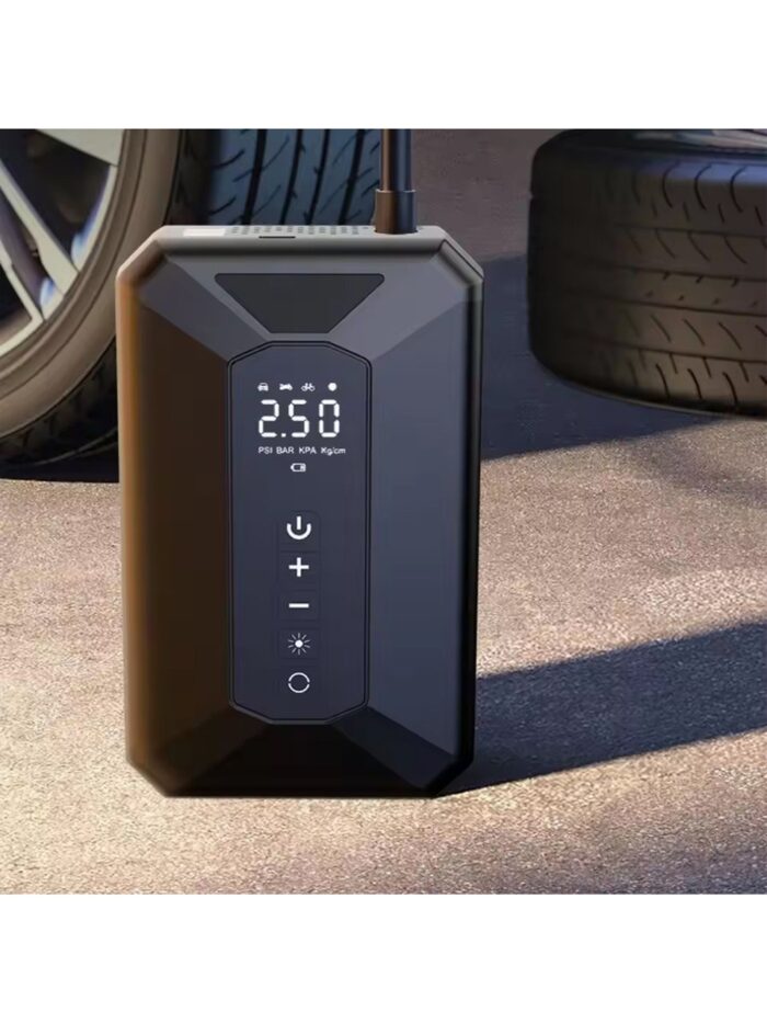 MDHL Şarjlı Dijital Lastik Şişirme Pompası Basınç Ayarlı LED Işıklı Taşınabilir Hava Kompresörü - Görsel 2