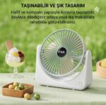 Şarjlı Masaüstü Vantilatör USB Taşınabilir Fan 3 Kademeli - Görsel 6