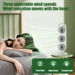 3 Fanlı Masaüstü Vantilatör Taşınabilir Kule Tipi USB Fan 3 Kademeli - Görsel 4