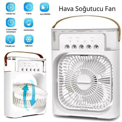 Taşınabilir Buzlu Buharlı Mini Klima Vantilatör