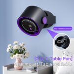 Akıllı Turbo Masa ve Duvar Tipi Vantilatör LED Ekranlı Ayarlanabilir Hız Fanı - Görsel 12