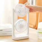 Çift Başlıklı Masa ve Duvar Tipi USB Vantilatör Sessiz Fan