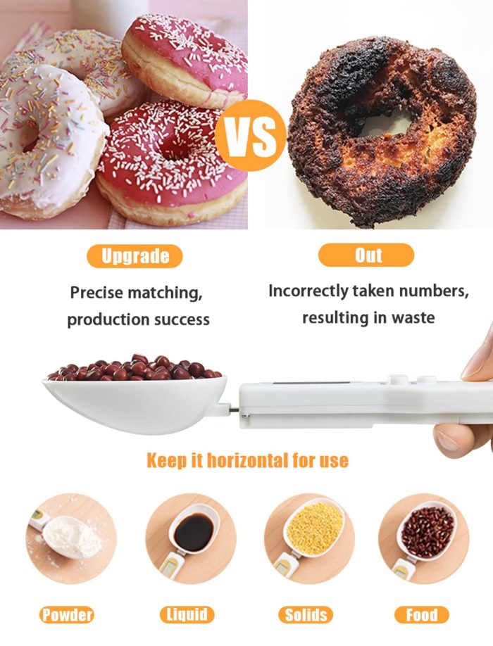 Dijital Kaşık Terazi 500g Hassas Mutfak Tartısı LCD Ekranlı - Görsel 2