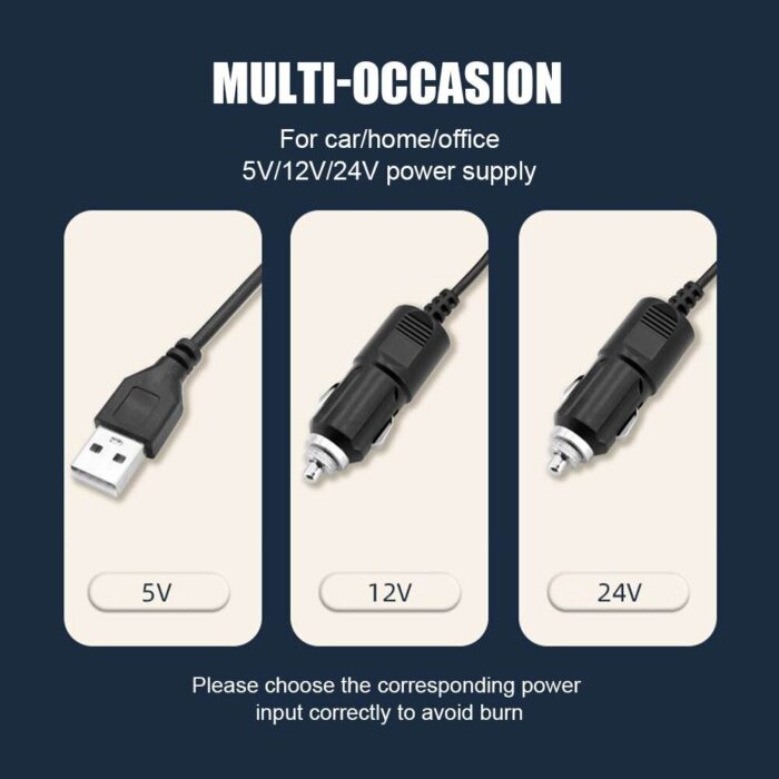 USB Mini Araç Fanı Taşınabilir Masaüstü Vantilatör Oto İçi Soğutucu Fan - Görsel 6