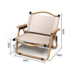 Katlanabilir Kamp Sandalyesi Taşınabilir Piknik Bahçe Plaj Sandalyesi Ahşap Kol Dayamalı Moon Chair - Görsel 7