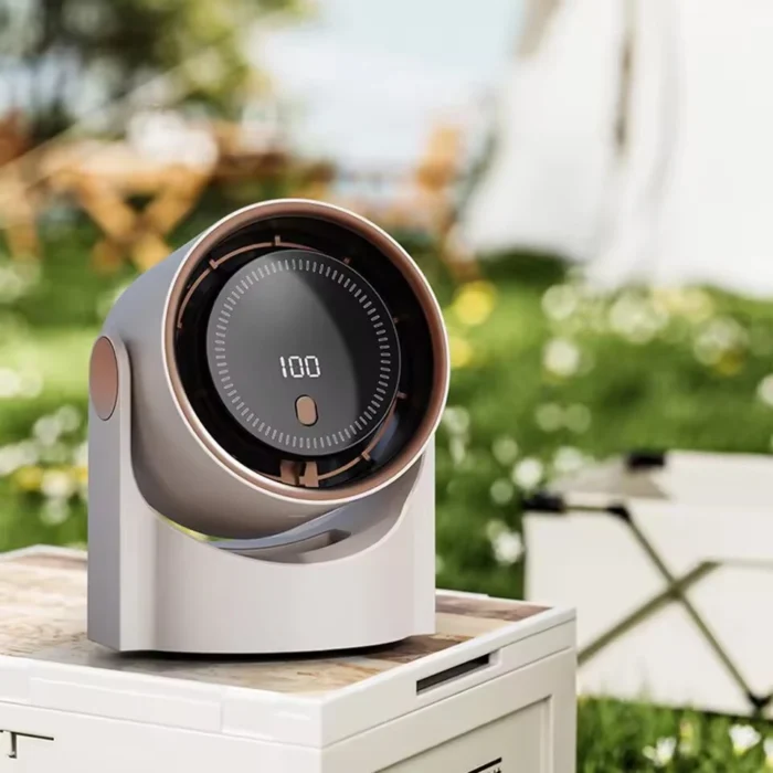 Akıllı Turbo Masa ve Duvar Tipi Vantilatör LED Ekranlı Ayarlanabilir Hız Fanı - Görsel 5