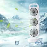 3 Fanlı Masaüstü Vantilatör Taşınabilir Kule Tipi USB Fan 3 Kademeli