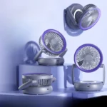 Masa ve Duvar Tipi Vantilatör USB Şarjlı Katlanabilir 5 Kademeli Fan - Görsel 4