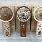 USB Şarjlı Mini El Fanı Taşınabilir Masaüstü Katlanabilir Vantilatör (Kawaii Tasarım) - Görsel 4
