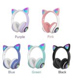 Kedi Kulak Bluetooth Kulaklık RGB Işıklı Kablosuz Headset STN-28 - Görsel 7