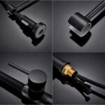 Siyah Tek Kollu Mutfak Bataryası 360° Döner Evye Musluğu Modern Tek Delik Lavabo Bataryası - Görsel 5