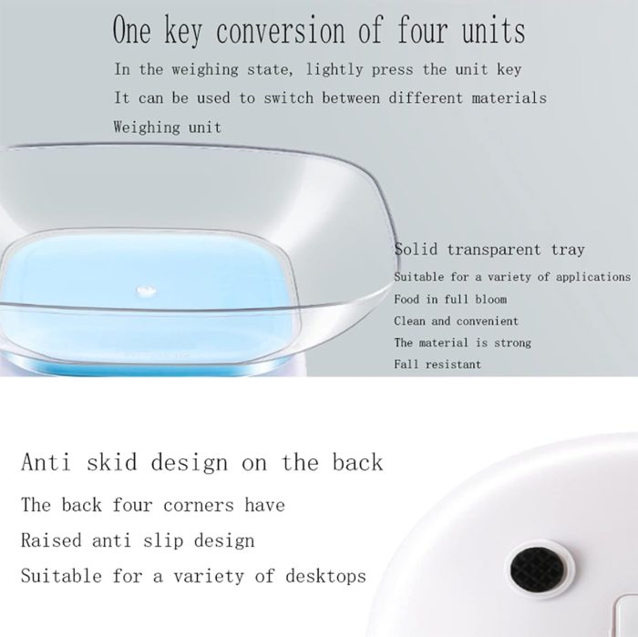 Dijital Mutfak Tartısı 5 Kg Hassas Ölçüm Kaplı Mutfak Terazisi Dokunmatik Gıda Tartısı - Görsel 2