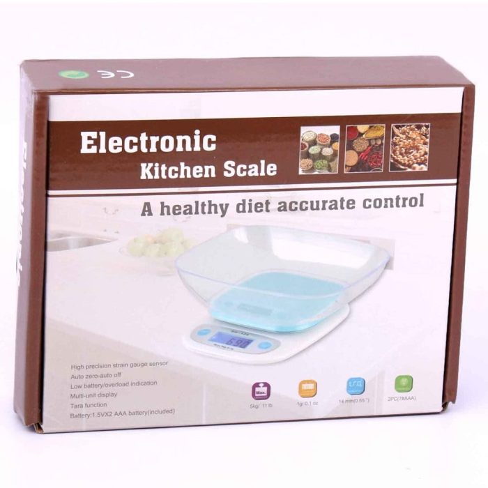 Dijital Mutfak Tartısı 5 Kg Hassas Ölçüm Kaplı Mutfak Terazisi Dokunmatik Gıda Tartısı - Görsel 6