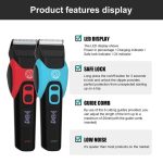 VGR V-208 Evcil Hayvan Tıraş Makinesi Şarjlı Kablosuz Kedi Köpek Traş Makinesi (Mavi) - Görsel 3