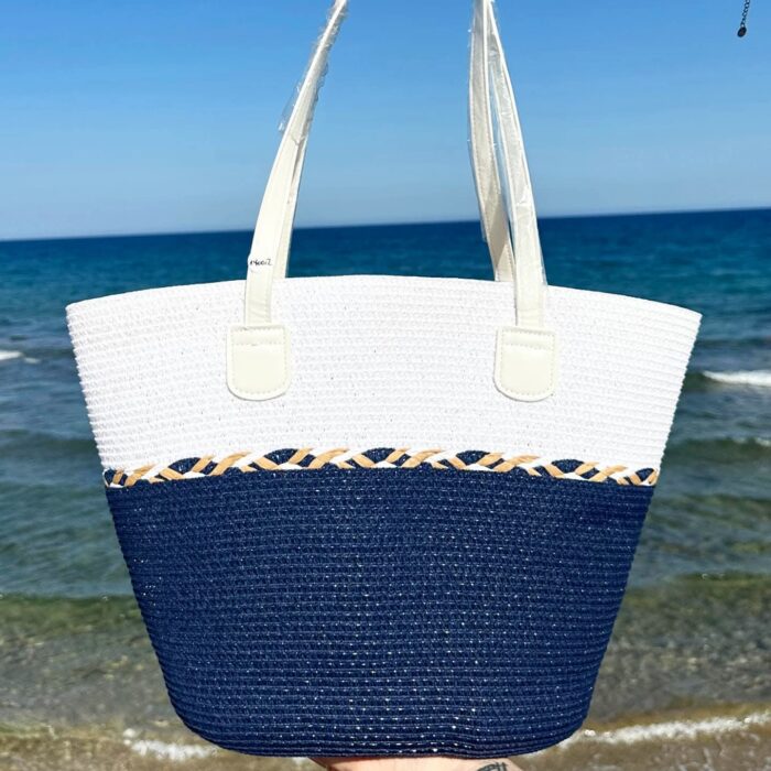 Hasır Kadın Plaj Çantası Elit Tasarım Büyük Boy Yazlık Omuz Çantası - Görsel 6