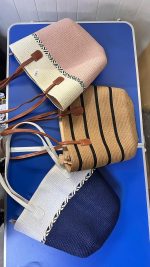 Hasır Kadın Plaj Çantası Elit Tasarım Büyük Boy Yazlık Omuz Çantası - Görsel 7