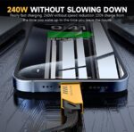 3’ü 1 Arada Şarj Kablosu 240W Type-C Lightning Micro USB Hızlı Şarj 1.2m - Görsel 7