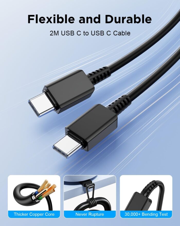45W Type-C Süper Hızlı Şarj Adaptörü ve Type-C Kablo Seti - Görsel 7