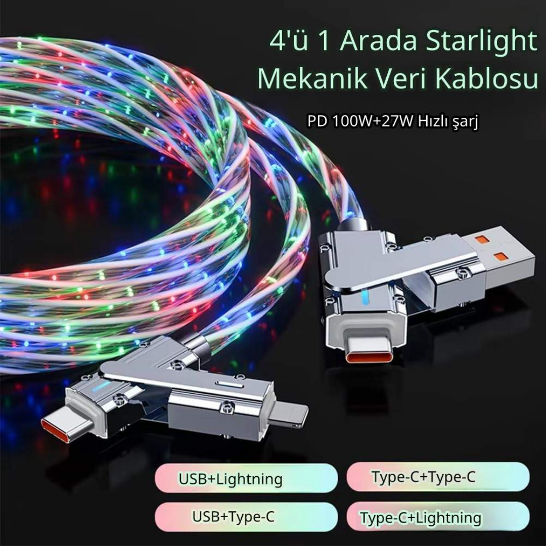 Işıklı Şarj Kablosu Işıklı Şarj Kablosu