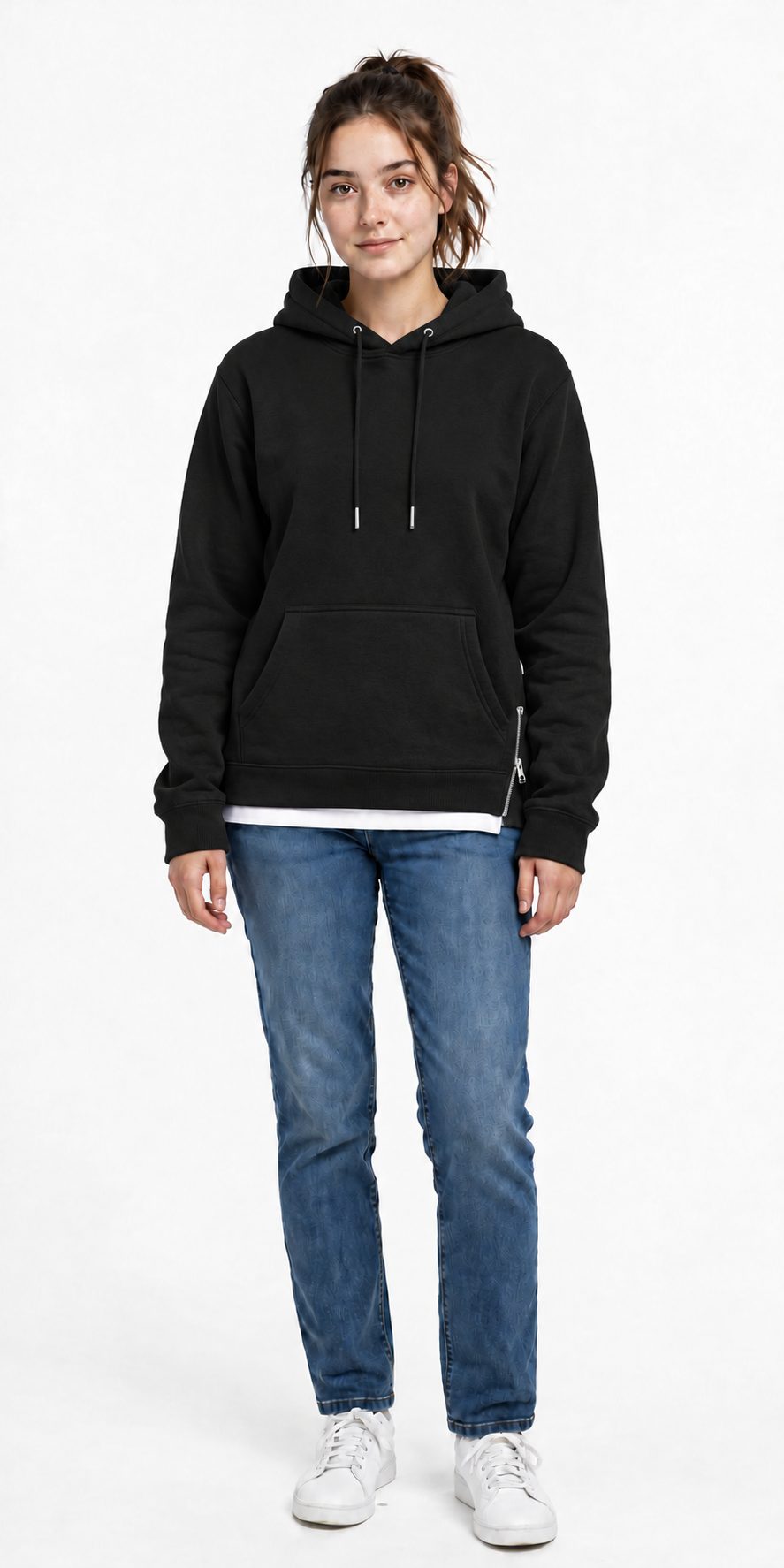 scaled_1000277302 İki İplik İçi Şardonlu Kapşonlu Sweatshirt - Görsel 1